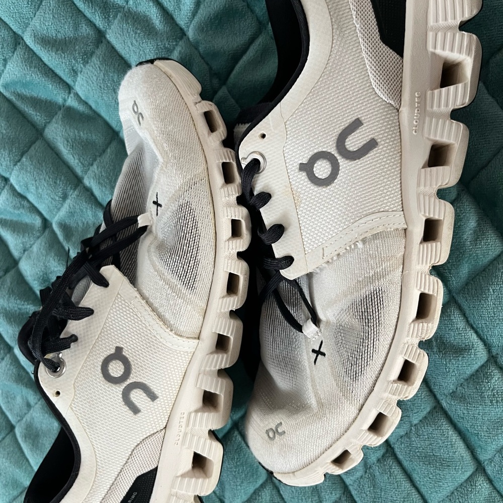 ON CloudX Women's Athletic Shoes - White and Black
